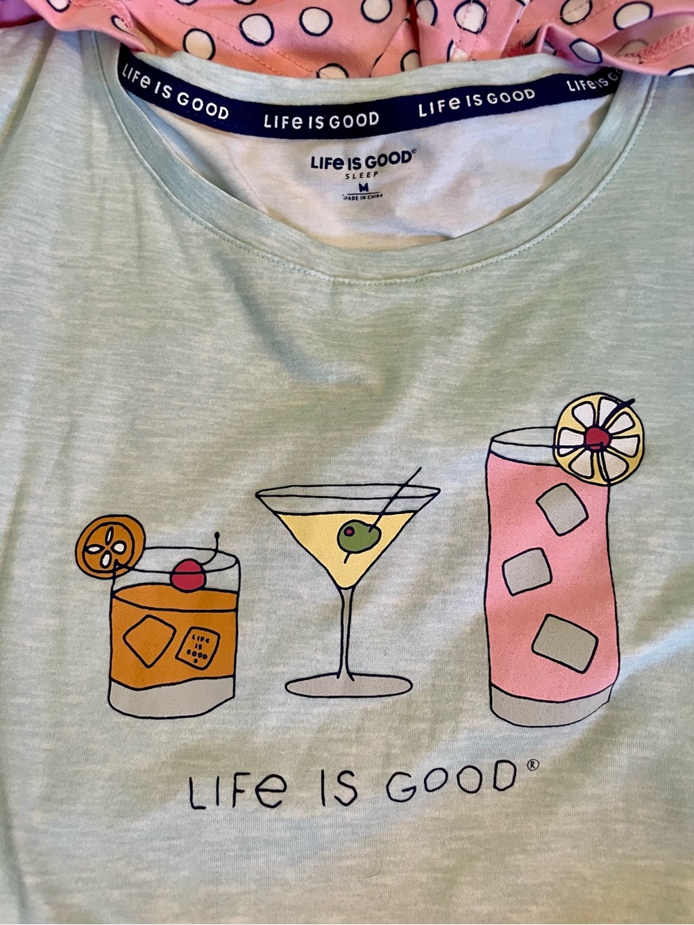 Life Is Good Women’s Cocktail themed 3 piece Pajama Set 🍸 - Picture 3 of 11